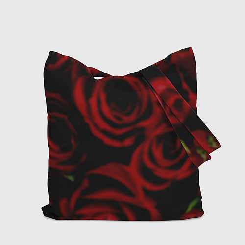 Сумка-шоппер Змея в Цветах Розы Snake Rose / 3D-принт – фото 2