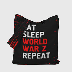 Сумка-шоппер Eat Sleep World War Z Repeat - Краска