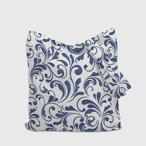 Сумка-шоппер Гжелевый рисунок / 3D-принт – фото 2