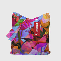Сумка-шоппер Красочный летний цветочный паттерн Summer color pa