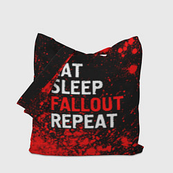 Сумка-шопер Eat Sleep Fallout Repeat Краска, цвет: 3D-принт