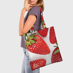 Сумка-шопер Strawberries, цвет: 3D-принт — фото 2
