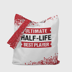 Сумка-шопер Half-Life: красные таблички Best Player и Ultimate, цвет: 3D-принт