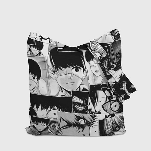 Сумка-шоппер Токийский гуль паттерн / 3D-принт – фото 2