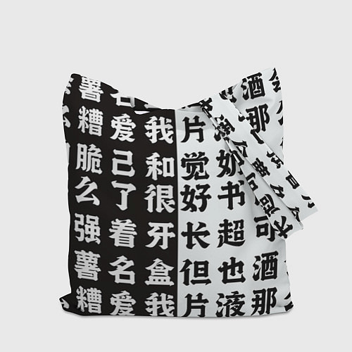 Сумка-шоппер Японские иероглифы Япония Tokyo / 3D-принт – фото 2