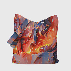 Сумка-шопер Lava & flame, цвет: 3D-принт