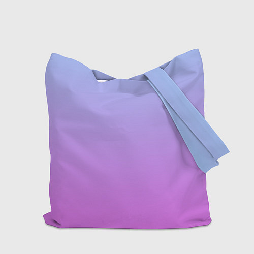 Сумка-шоппер Голубо-розовый градиент / 3D-принт – фото 2