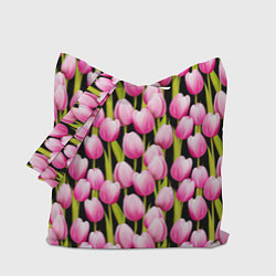 Сумка-шоппер Цветы Розовые Тюльпаны