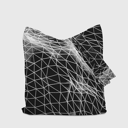 Сумка-шоппер Полигональный объёмный авангардный узор / 3D-принт – фото 2