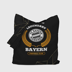 Сумка-шопер Лого Bayern и надпись Legendary Football Club на т, цвет: 3D-принт