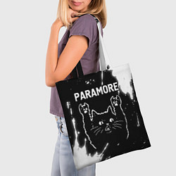 Сумка-шопер Группа Paramore и Рок Кот, цвет: 3D-принт — фото 2