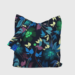 Сумка-шоппер Color summer night Floral pattern