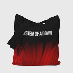 Сумка-шопер System of a Down Red Plasma, цвет: 3D-принт