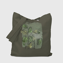 Сумка-шоппер Нежные акварельные листья