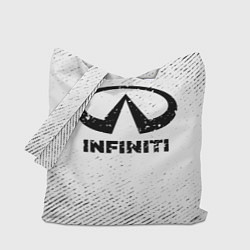 Сумка-шоппер Infiniti с потертостями на светлом фоне