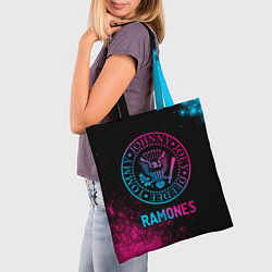 Сумка-шопер Ramones Neon Gradient, цвет: 3D-принт — фото 2