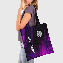 Сумка-шопер Disturbed Violet Plasma, цвет: 3D-принт — фото 2