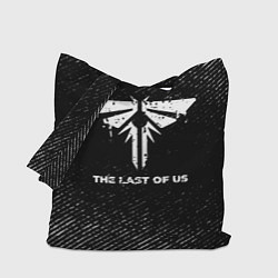 Сумка-шопер The Last Of Us с потертостями на темном фоне, цвет: 3D-принт