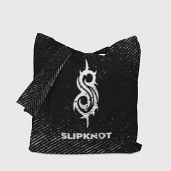 Сумка-шопер Slipknot с потертостями на темном фоне, цвет: 3D-принт