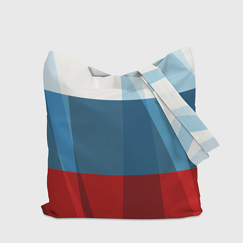 Сумка-шоппер Флаг России в виде сердца / 3D-принт – фото 2
