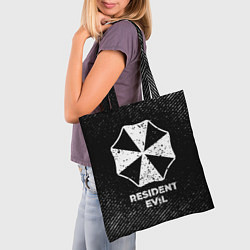 Сумка-шопер Resident Evil с потертостями на темном фоне, цвет: 3D-принт — фото 2