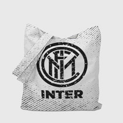 Сумка-шоппер Inter с потертостями на светлом фоне