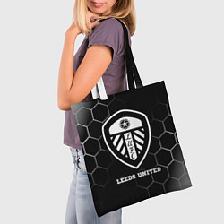 Сумка-шопер Leeds United sport на темном фоне, цвет: 3D-принт — фото 2