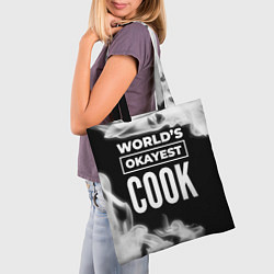 Сумка-шопер Worlds okayest cook - dark, цвет: 3D-принт — фото 2