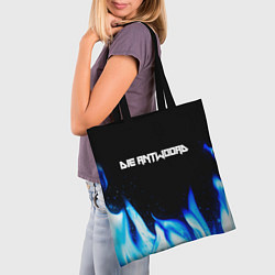 Сумка-шопер Die Antwoord blue fire, цвет: 3D-принт — фото 2
