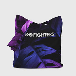 Сумка-шопер Foo Fighters neon monstera, цвет: 3D-принт