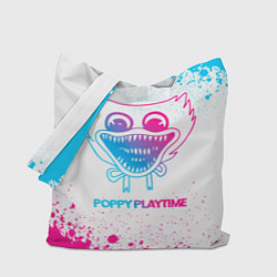 Сумка-шоппер Poppy Playtime neon gradient style