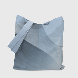 Сумка-шопер Абстрактная геометрическая серебряная постройка, цвет: 3D-принт