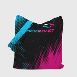 Сумка-шоппер Chevrolet - neon gradient: символ сверху