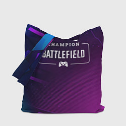 Сумка-шоппер Battlefield gaming champion: рамка с лого и джойст