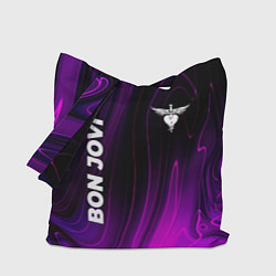 Сумка-шопер Bon Jovi violet plasma, цвет: 3D-принт