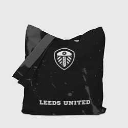 Сумка-шопер Leeds United sport на темном фоне: символ сверху н, цвет: 3D-принт