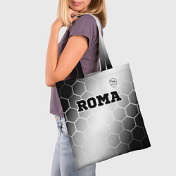 Сумка-шопер Roma sport на светлом фоне: символ сверху, цвет: 3D-принт — фото 2