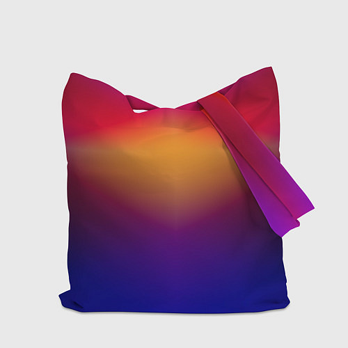 Сумка-шоппер Красно-синий градиентный узор / 3D-принт – фото 2