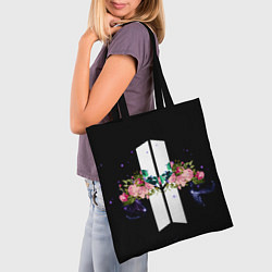 Сумка-шопер BTS Flowers In Space, цвет: 3D-принт — фото 2