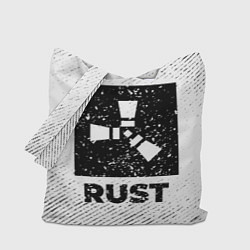 Сумка-шоппер Rust с потертостями на светлом фоне