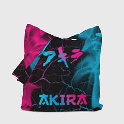 Сумка-шопер Akira - neon gradient: символ, надпись, цвет: 3D-принт