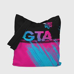 Сумка-шоппер GTA - neon gradient: символ сверху
