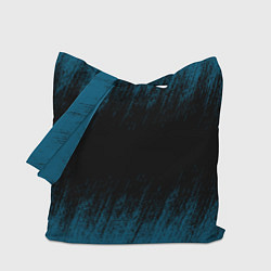 Сумка-шопер Синие штрихи на черном, цвет: 3D-принт
