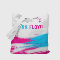 Сумка-шопер Pink Floyd neon gradient style: символ сверху, цвет: 3D-принт