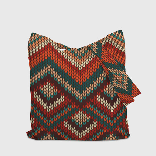 Сумка-шоппер Вязаная ткань - текстура / 3D-принт – фото 2