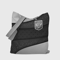 Сумка-шопер Черно-белый герб России, цвет: 3D-принт