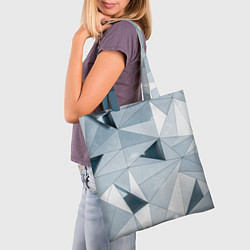 Сумка-шопер Множество треугольников - Абстрактная броня, цвет: 3D-принт — фото 2