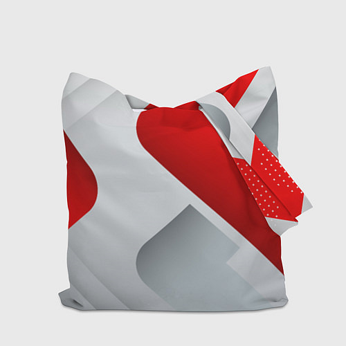 Сумка-шоппер Welcome to Russia red & white / 3D-принт – фото 2