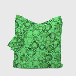 Сумка-шопер Ярко-зеленый неоновый абстрактный узор, цвет: 3D-принт