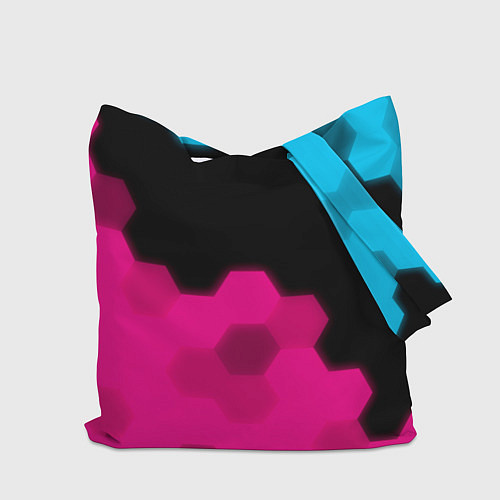 Сумка-шоппер Mini - neon gradient: символ сверху / 3D-принт – фото 2